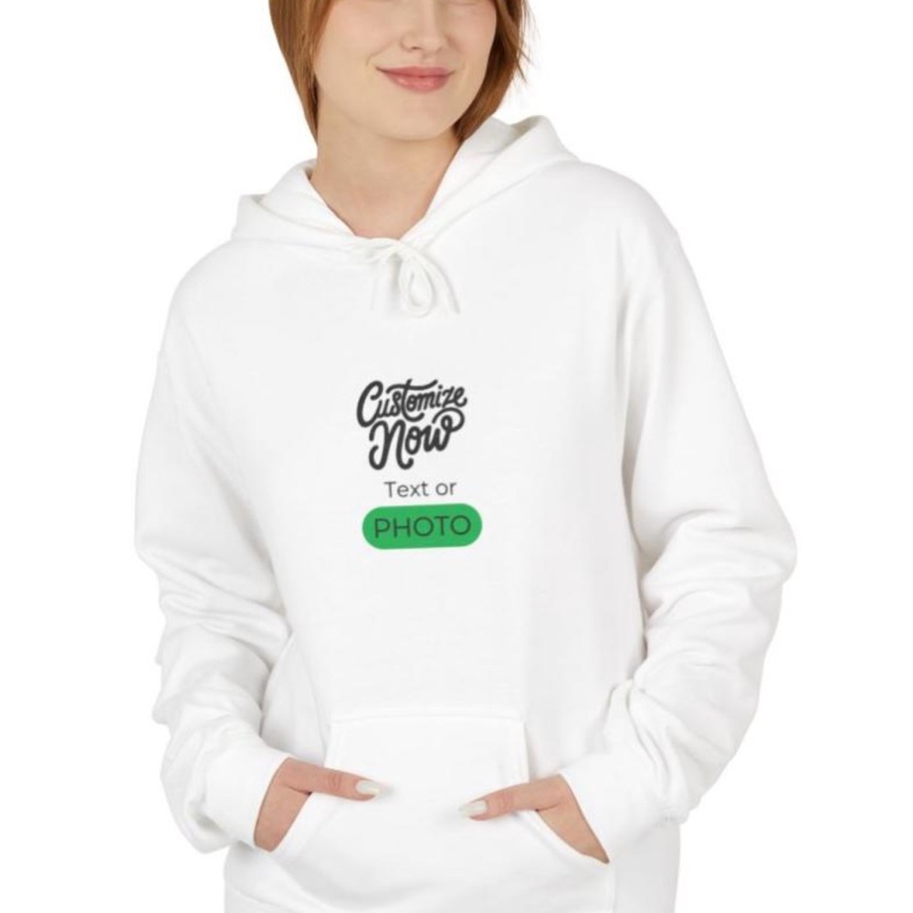 Customizable White Hoodie